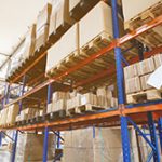 Warehouse shelves of an ITM maintenance company