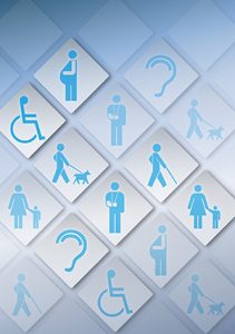Accessibility icons related to Ocean County web design