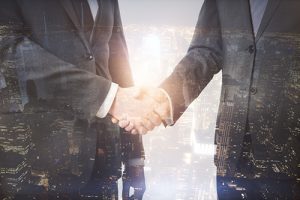 Business partners shaking hands over NJ ITM Maintenance Contracts